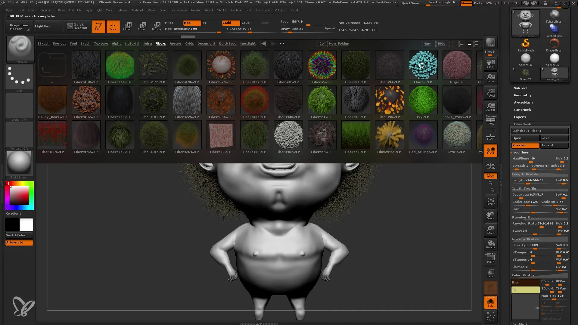 Fibremesh programmā ZBrush - soli pa solim