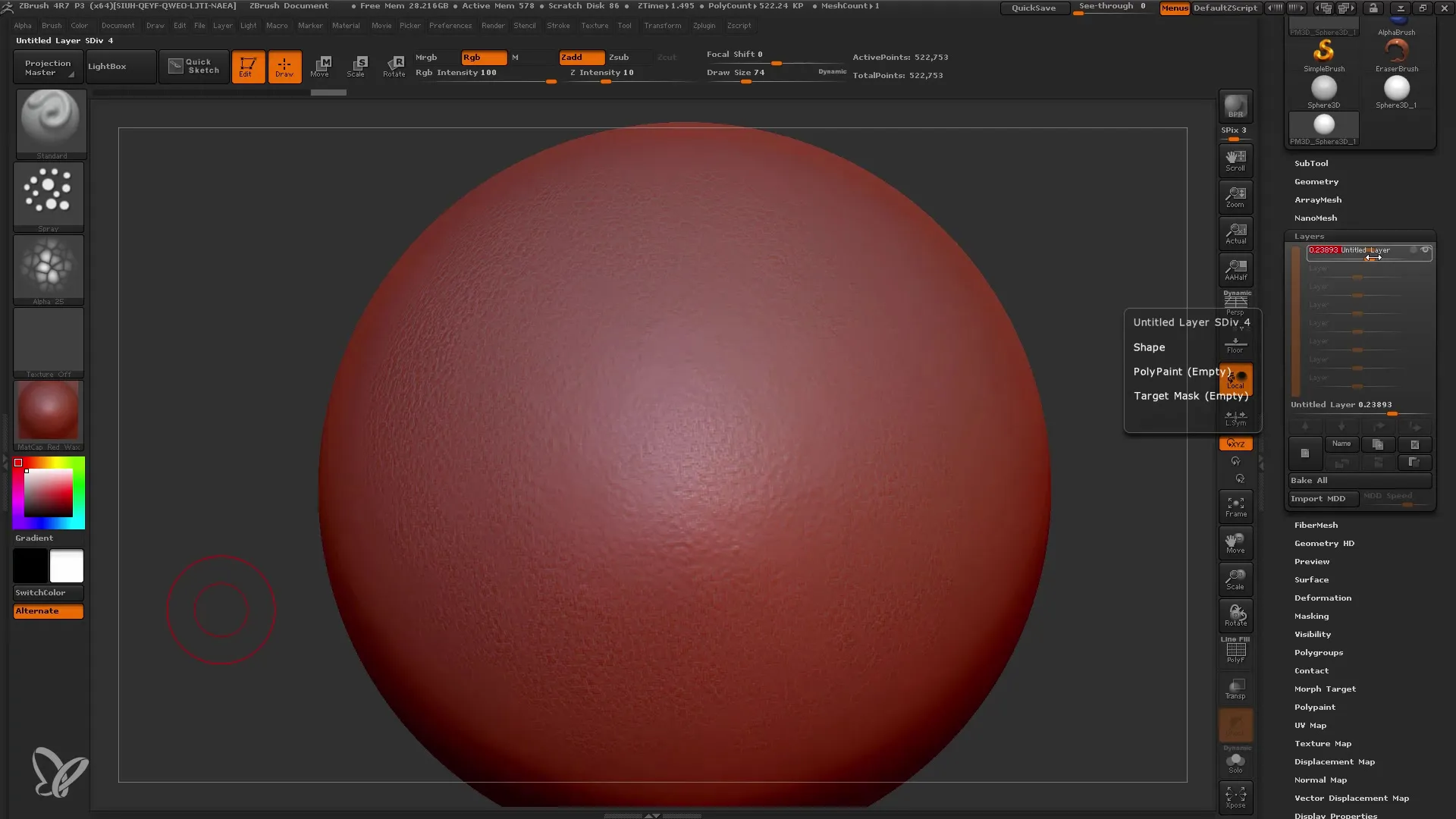 ZBrush za začetnike: Razumevanje plasti in morfnih ciljev