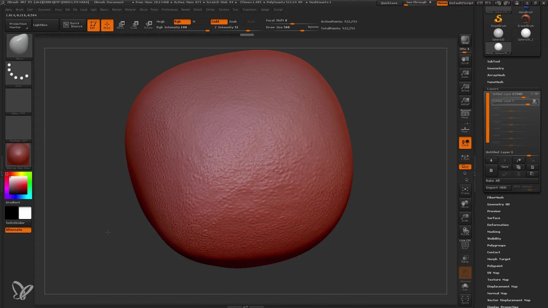 ZBrush untuk pemula: Memahami Layer dan Morph Targets