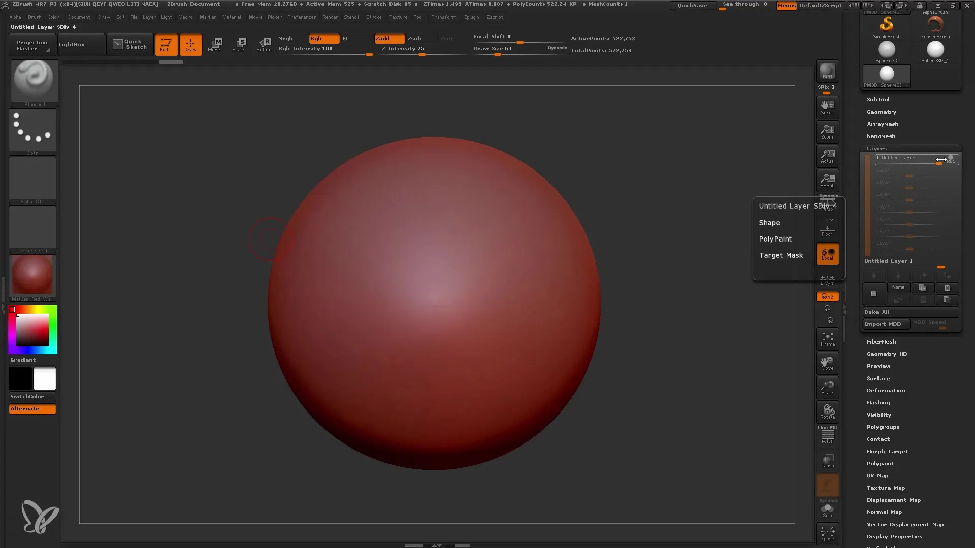 Memahami ZBrush untuk pemula: Memahami Layer dan Morph Targets