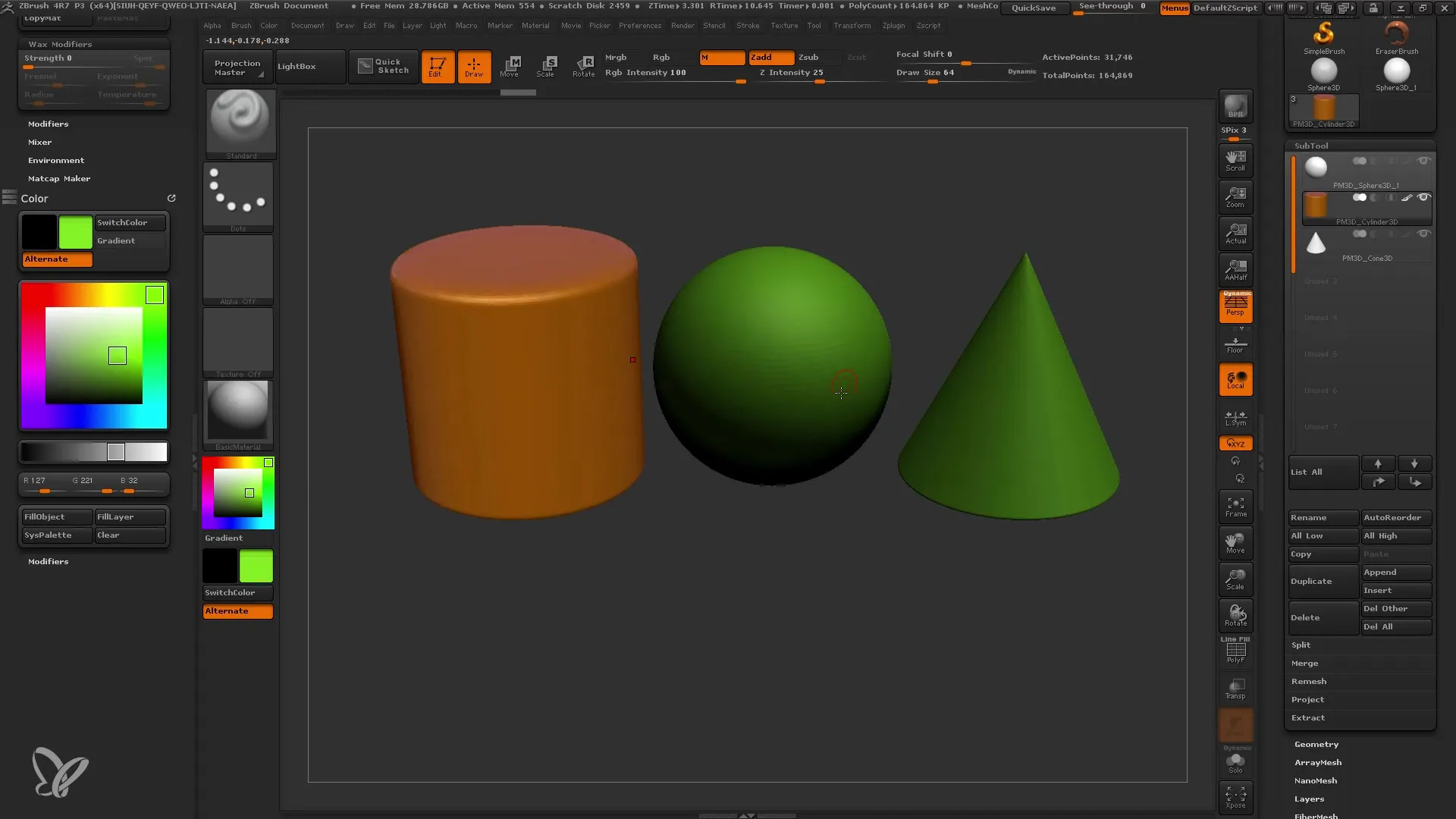 Uvod v ZBrush: Učinkovita uporaba materialov za začetnike