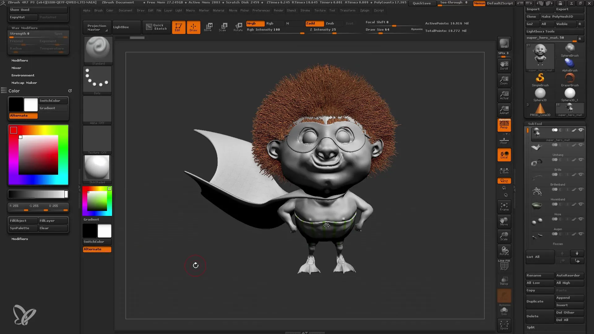 Pengantar ZBrush: Penggunaan Material yang Efektif untuk Pemula