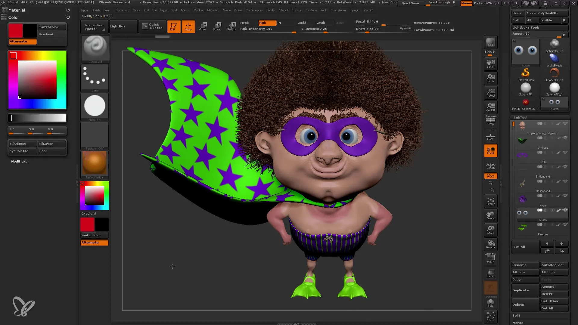 Memahami polypainting di ZBrush