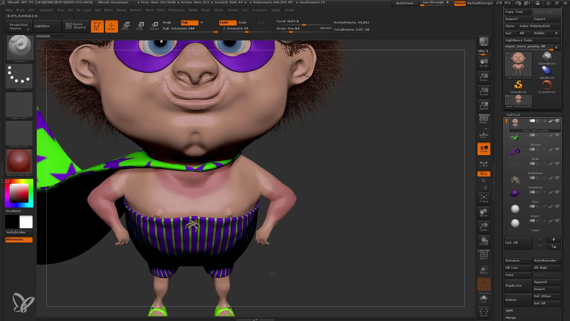 ZBrush juhend: Transpose Master dünaamiliste pooside jaoks