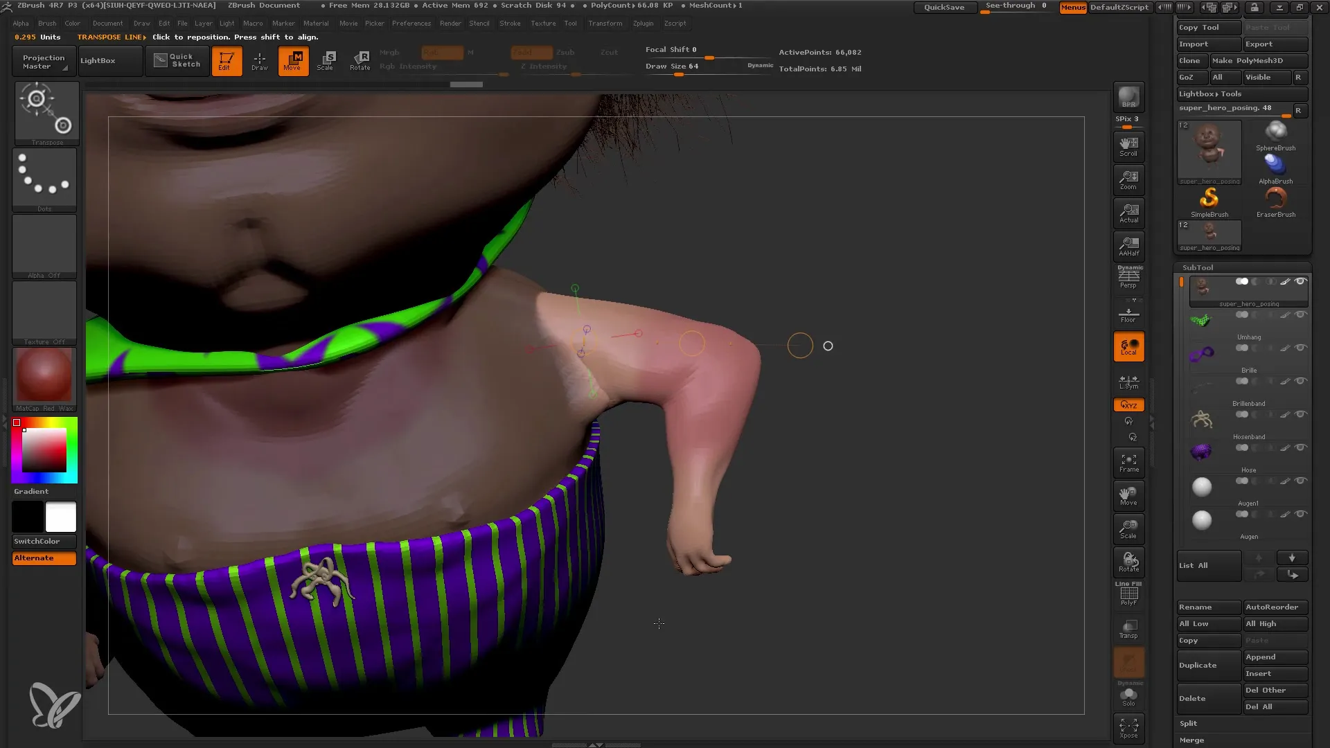 Instrukcja ZBrush: Transpose Master do dynamicznych pozycji