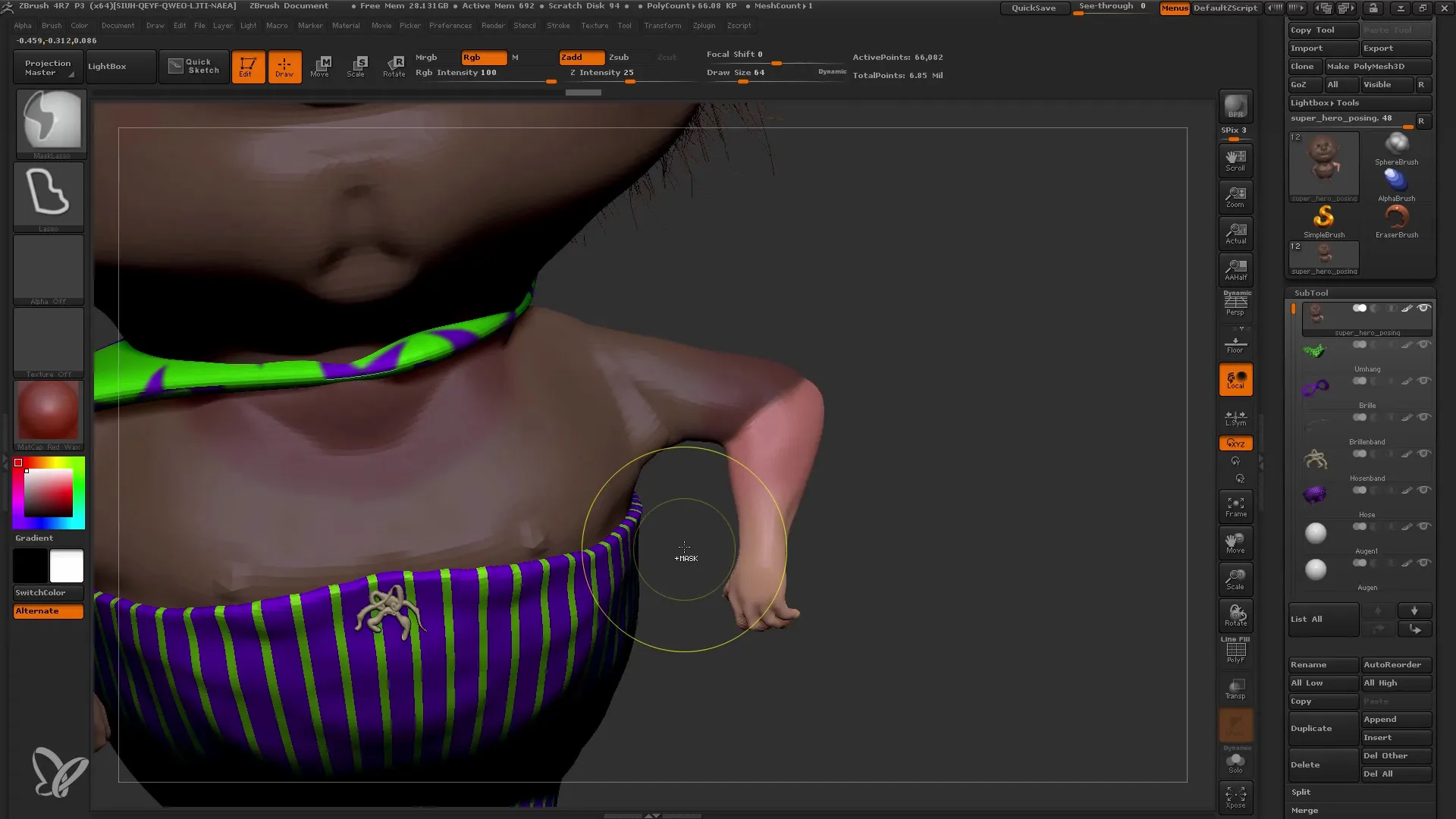 Petunjuk ZBrush: Transpose Master untuk pose dinamis