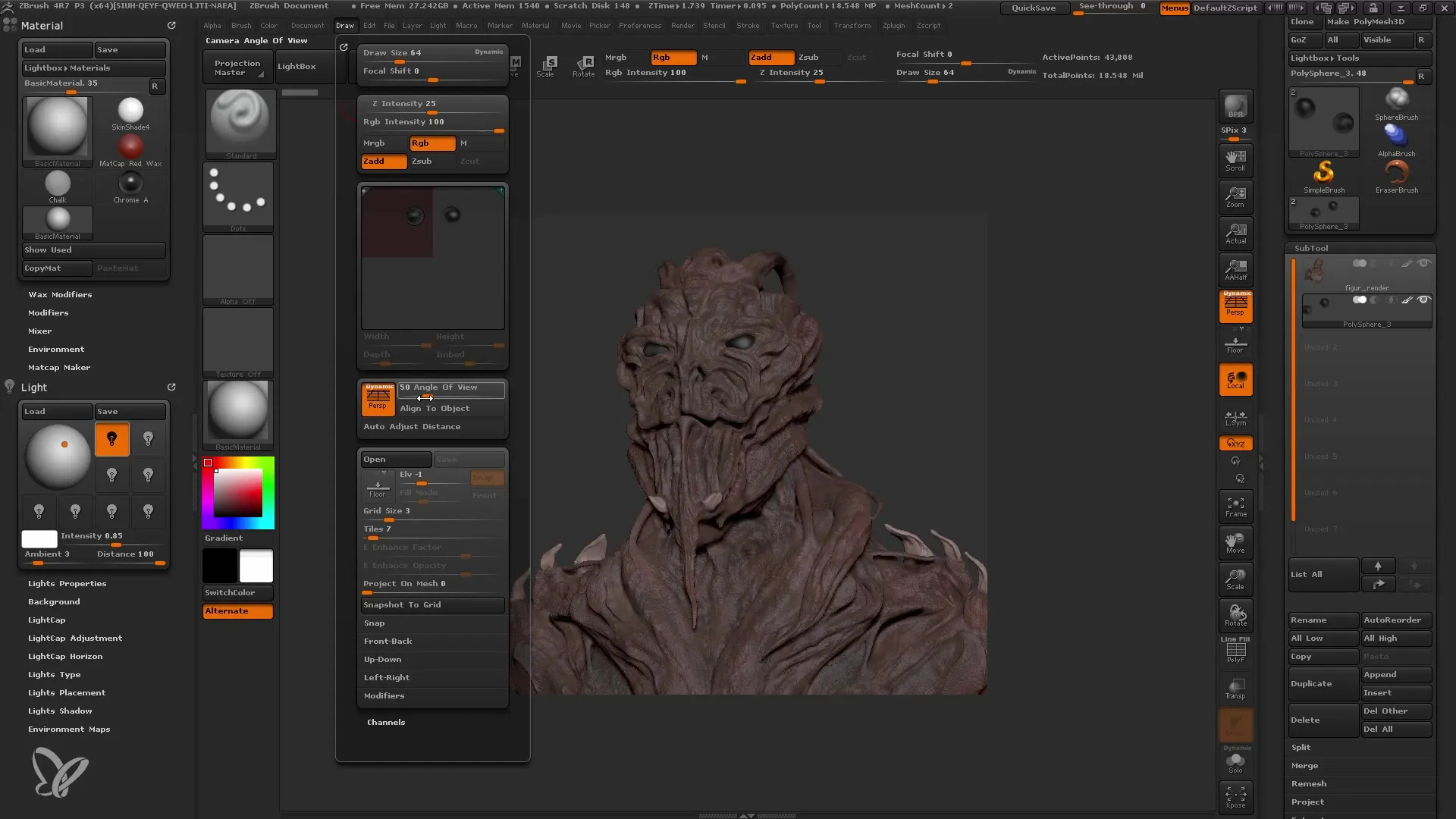 Rendering yang efektif di ZBrush untuk pemula