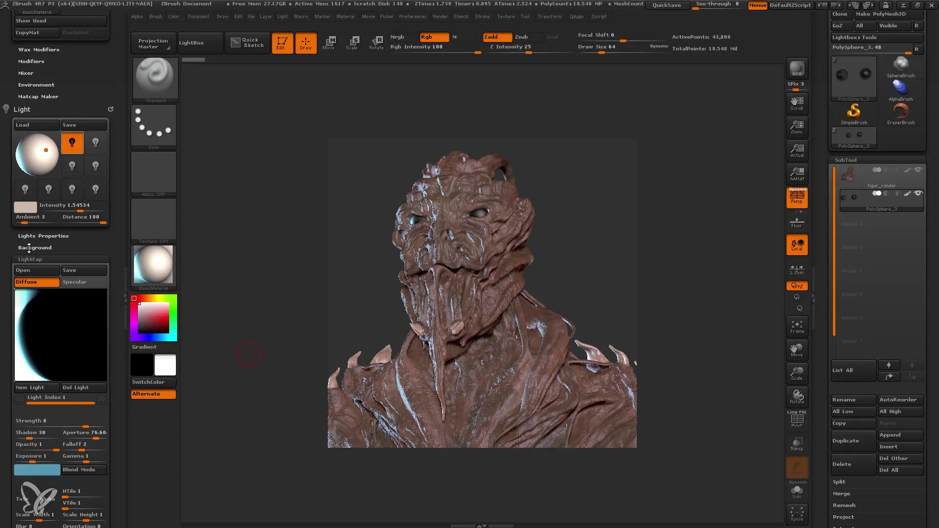 Rendering yang efektif di ZBrush untuk pemula