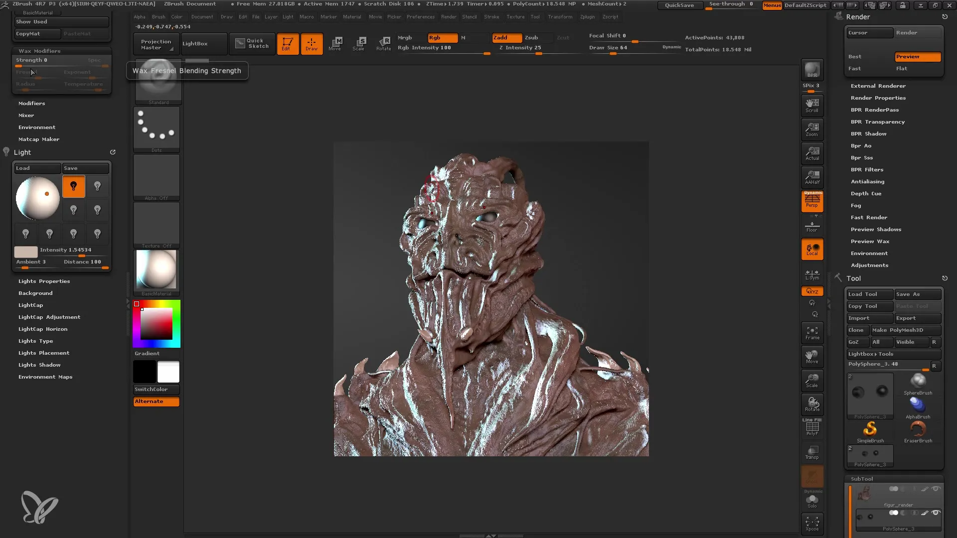 Rendering yang efektif di ZBrush untuk pemula