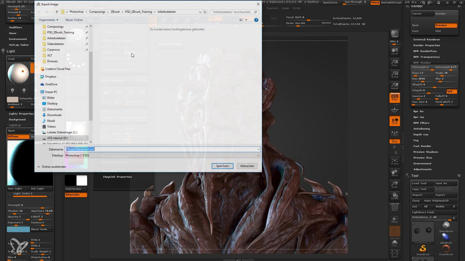 Efektivní renderování v programu ZBrush pro začátečníky