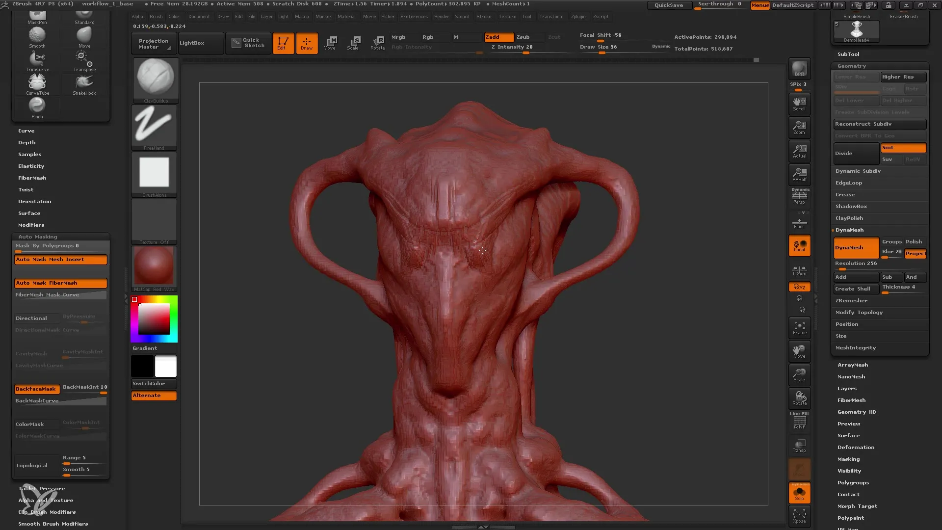 ZBrush Dynamesh 256 – Ideaalsed kohandused algajatele