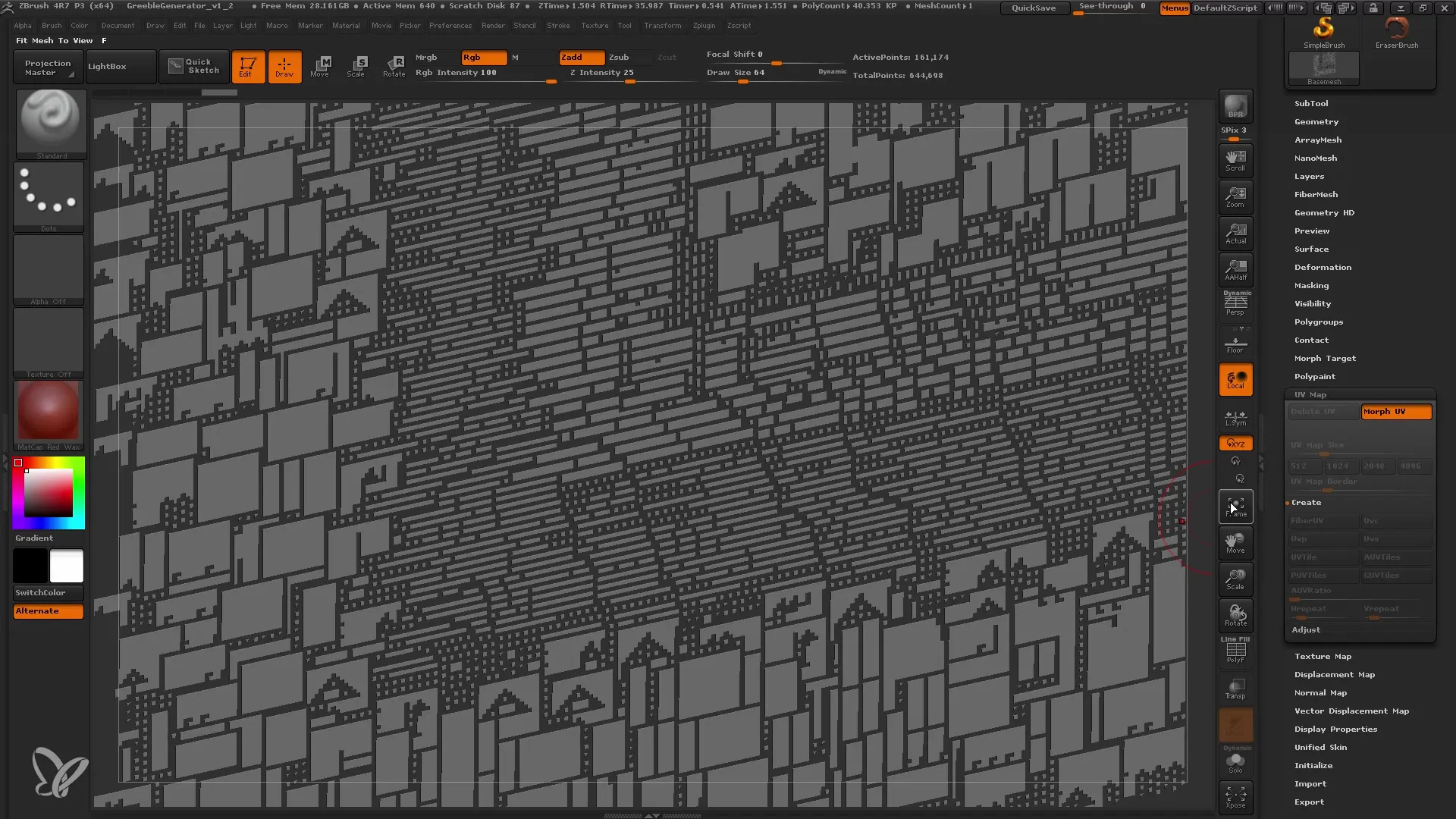 ZBrush Alphas mit Greeble-Generator erstellen