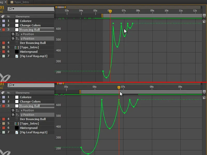 Animace snadná: Skákající míček - timing.