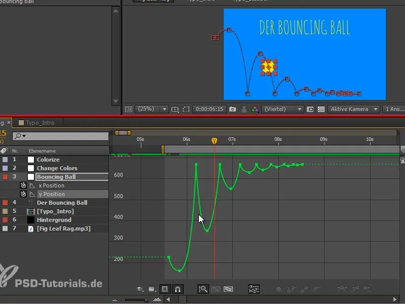 Animation enkelt gjort: Studsboll - timingen