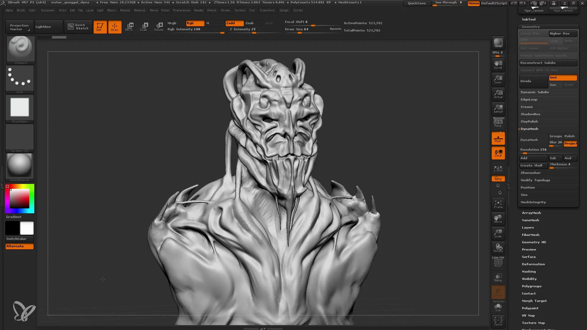 ZBrush: ZRemesher soli pa solim ceļvedis