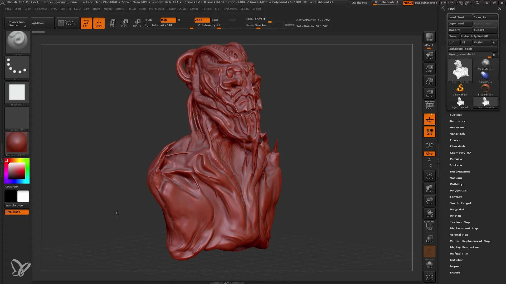 ZBrush: Panduan Langkah demi Langkah ZRemesher