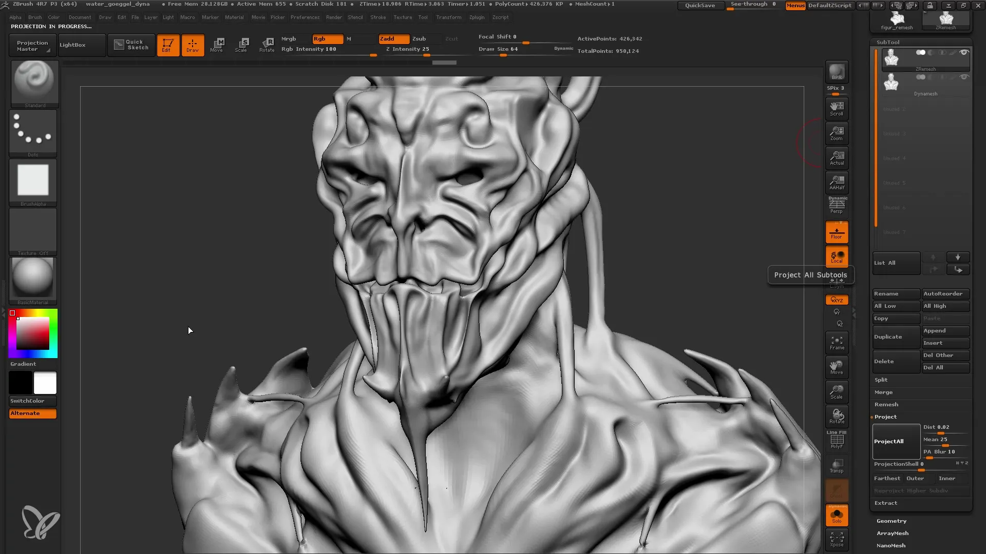 ZBrush: ZRemesher Schritt-für-Schritt Anleitung