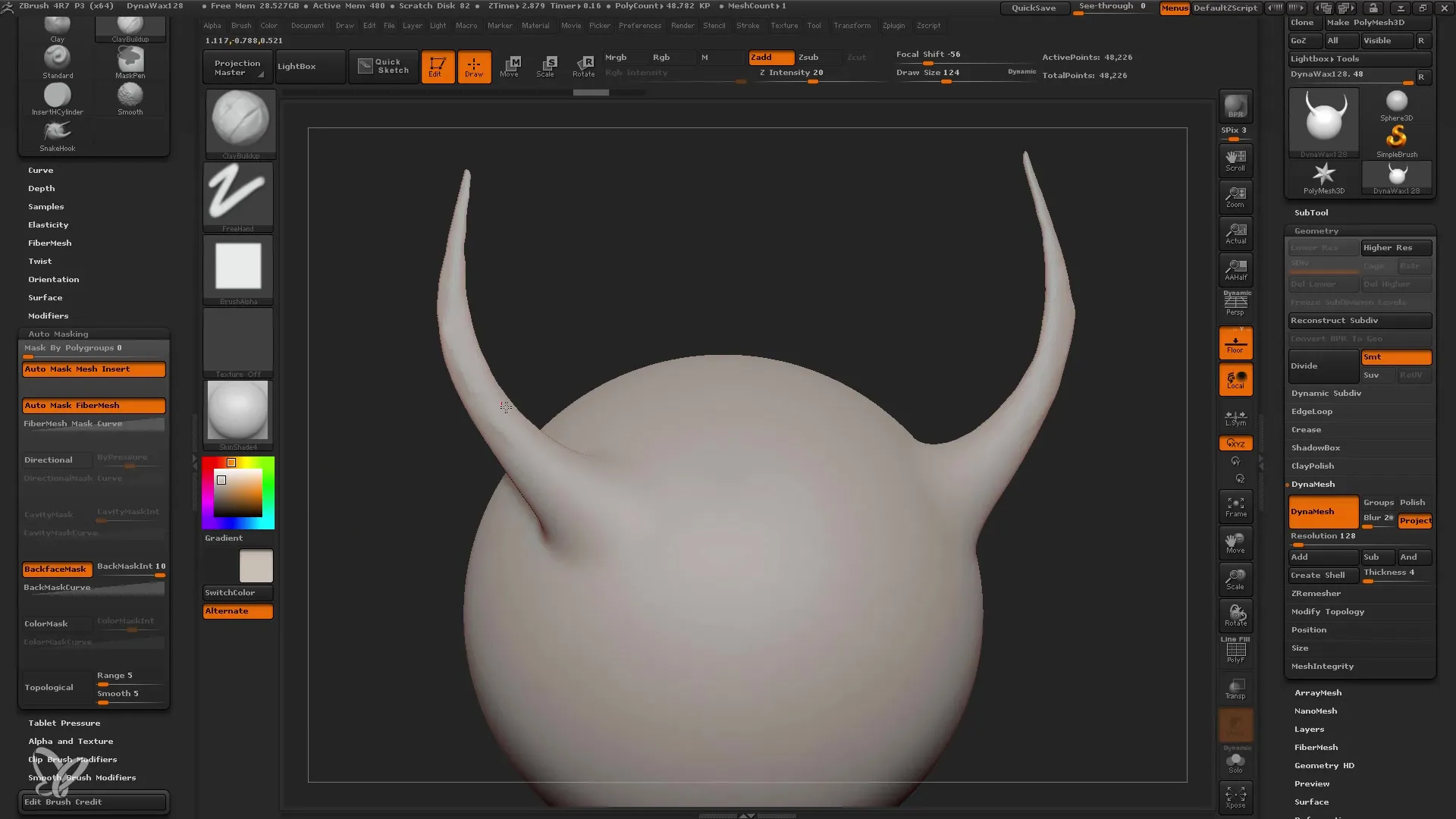 Pintslid programmis ZBrush: Seaded täiuslike detailide jaoks