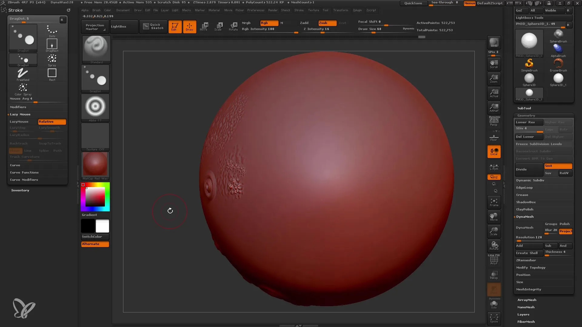 Brushes in ZBrush: Einstellungen für perfekte Details