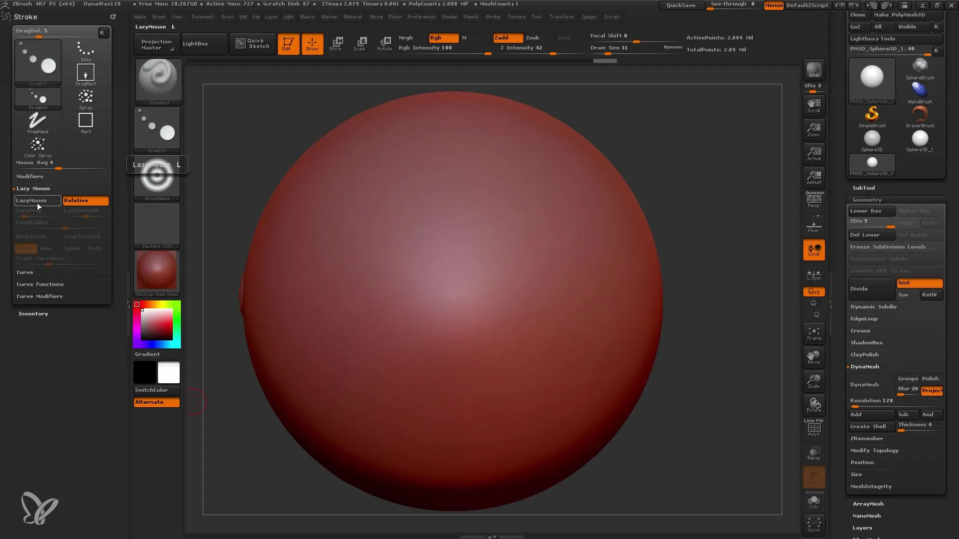 Otas programmā ZBrush: iestatījumi perfektām detaļām