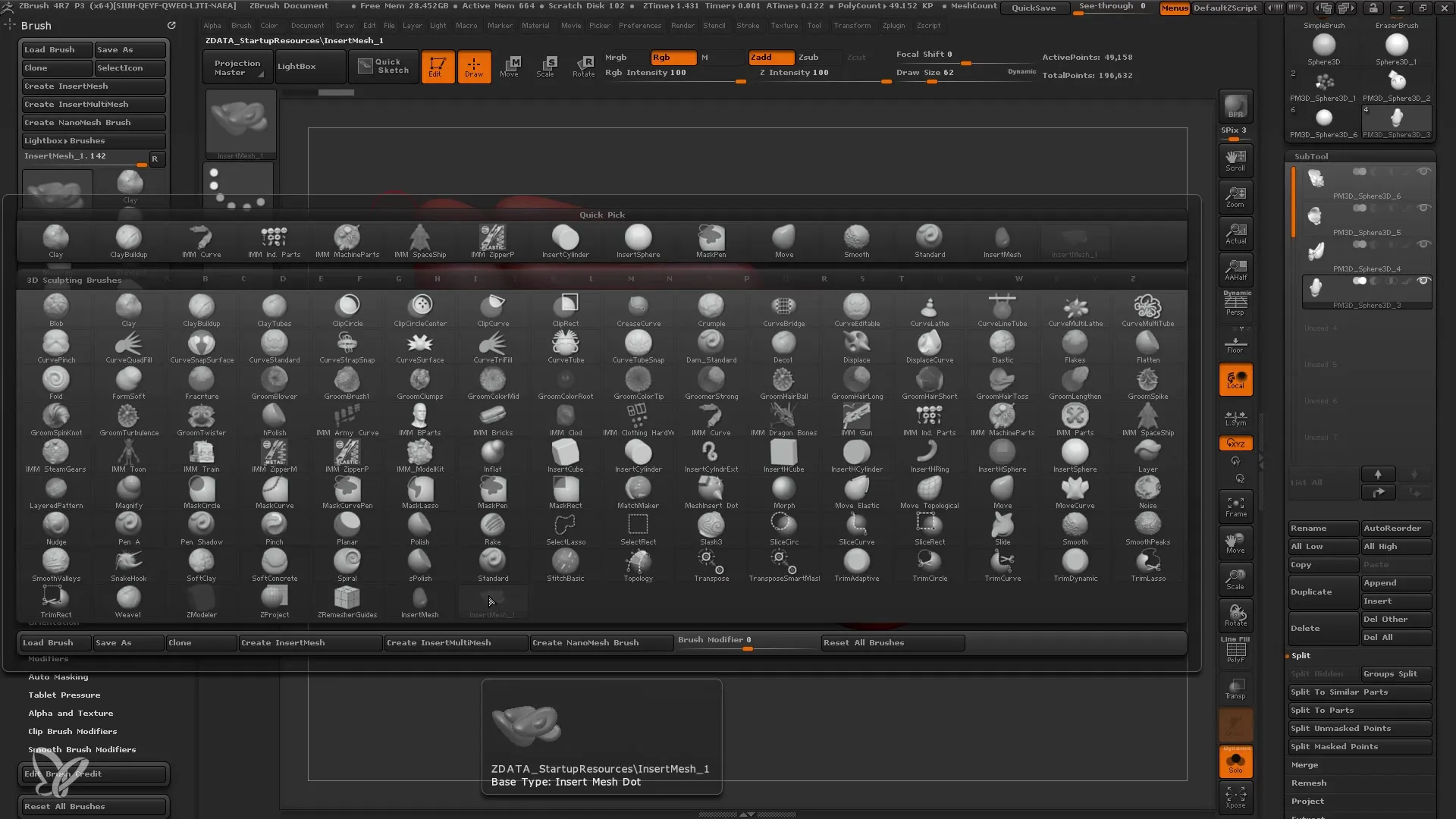 ZBrush: Insert und Multi-Mesh Brushes effektiv nutzen