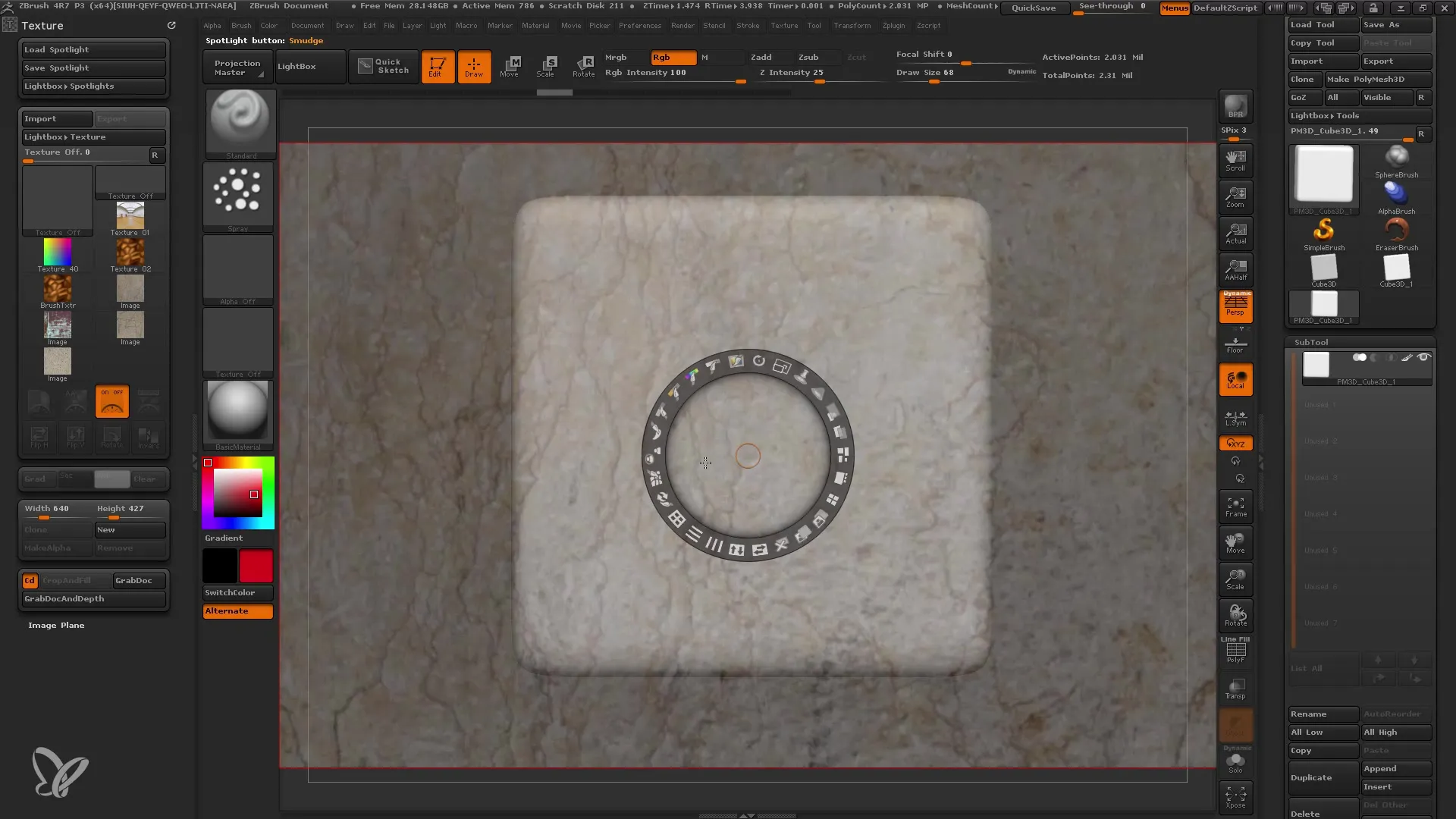 ZBrush Spotlight: Membuat tekstur dengan mudah