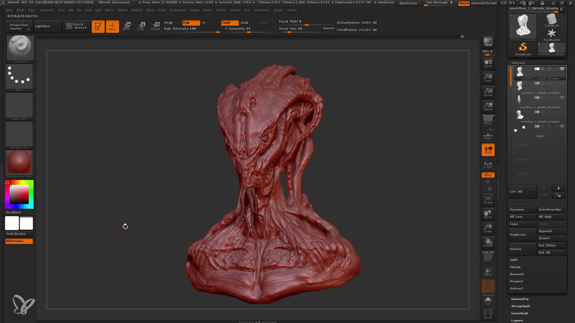 ZBrush: Detail dengan Efisien menggunakan kuas