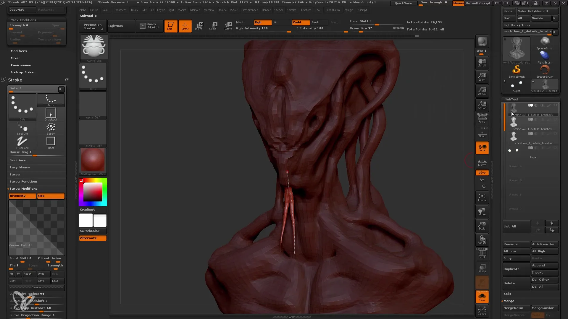 ZBrush: Učinkovito oblikovanje podrobnosti s čopiči