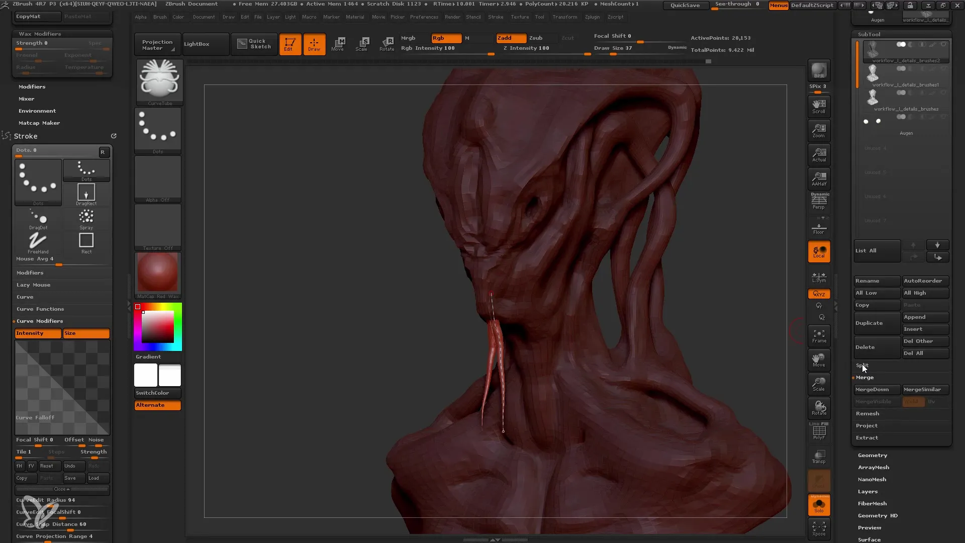 ZBrush: Efektīva detalizācija ar otām