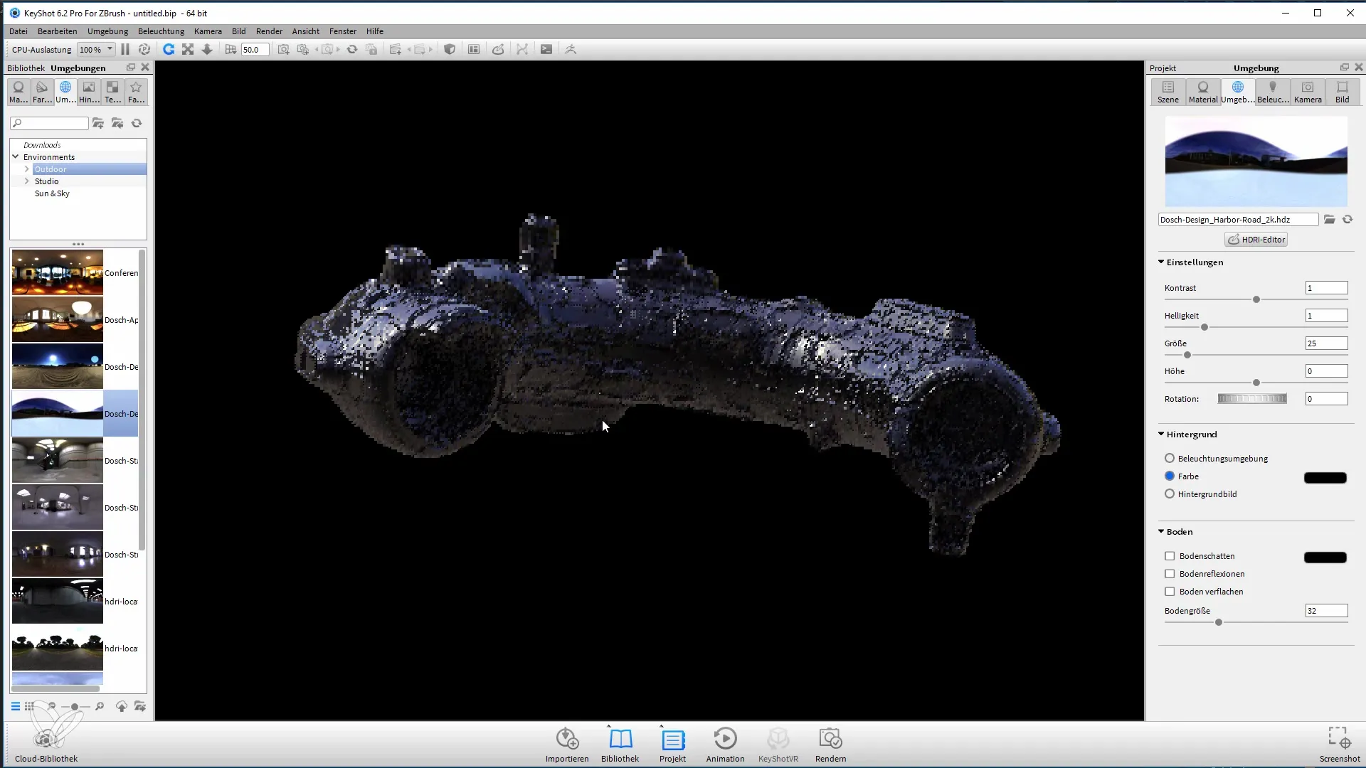 ZBrush Modelle effektiv in Keyshot rendern