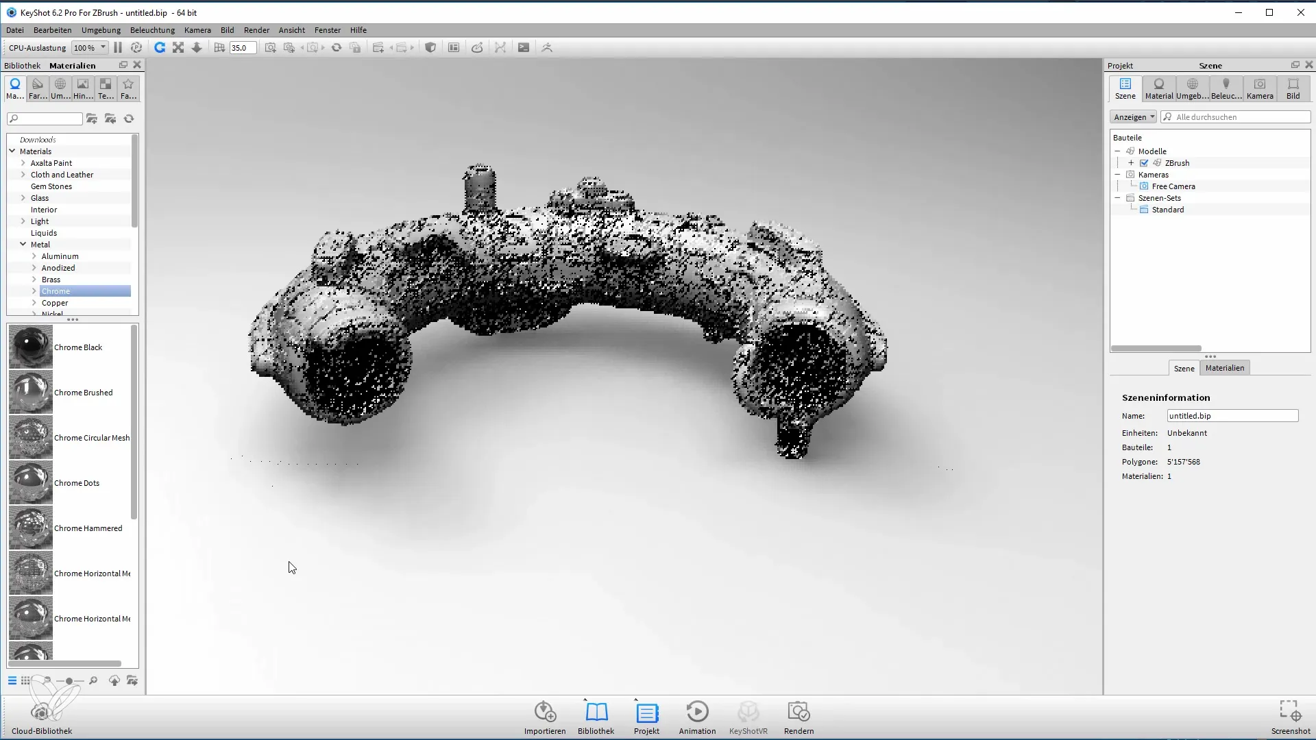 ZBrush Modelle effektiv in Keyshot rendern