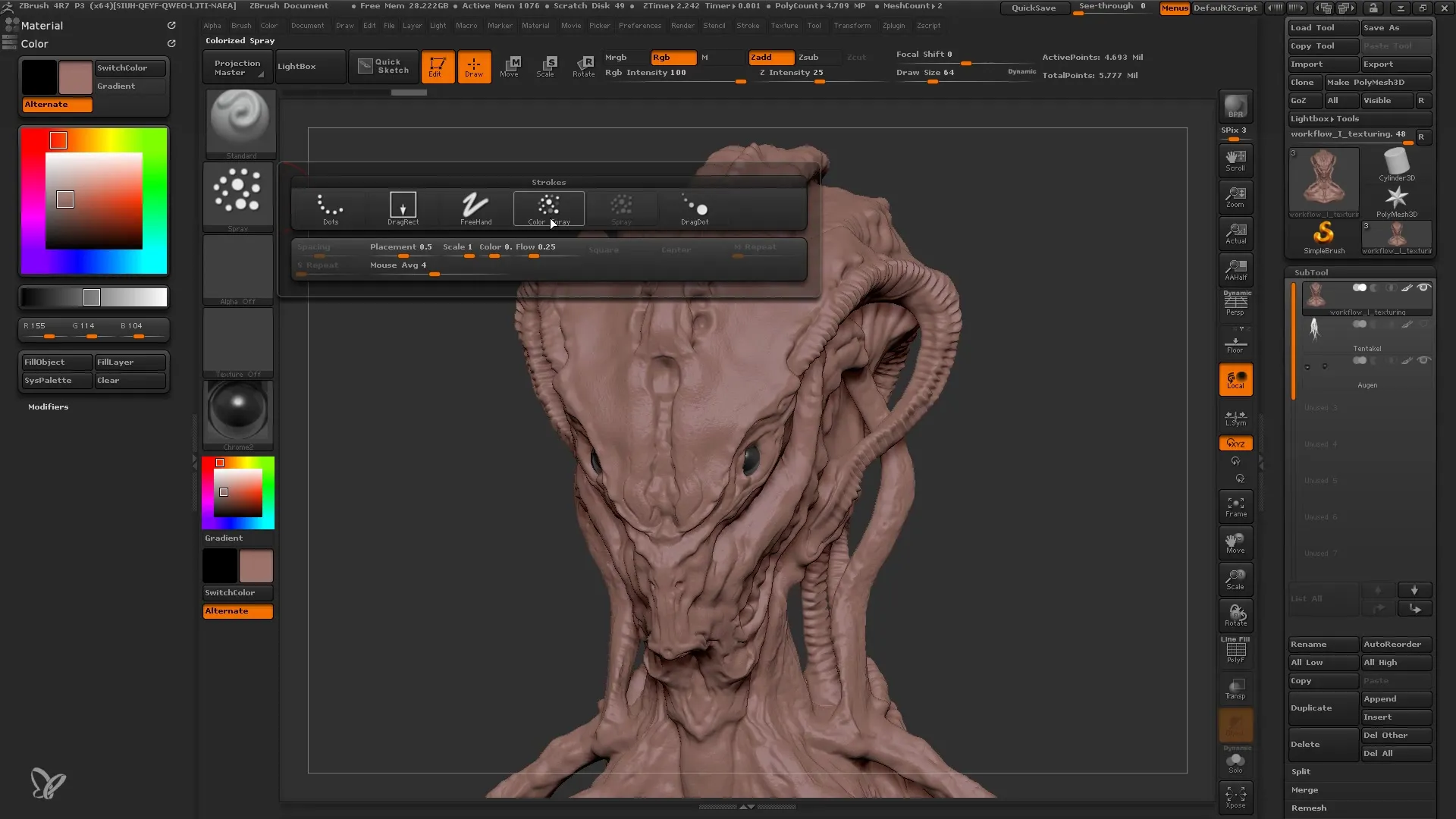 ZBrush teksturēšana iesācējiem: kā tas tiek darīts