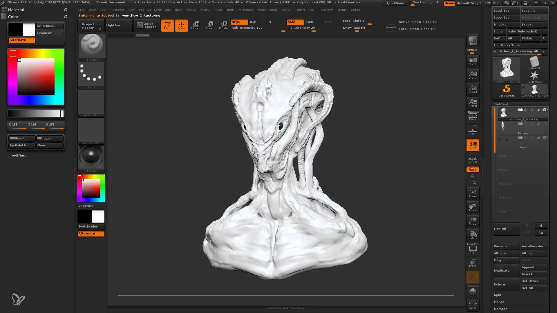 ZBrush teksturēšana iesācējiem: kā tas tiek darīts