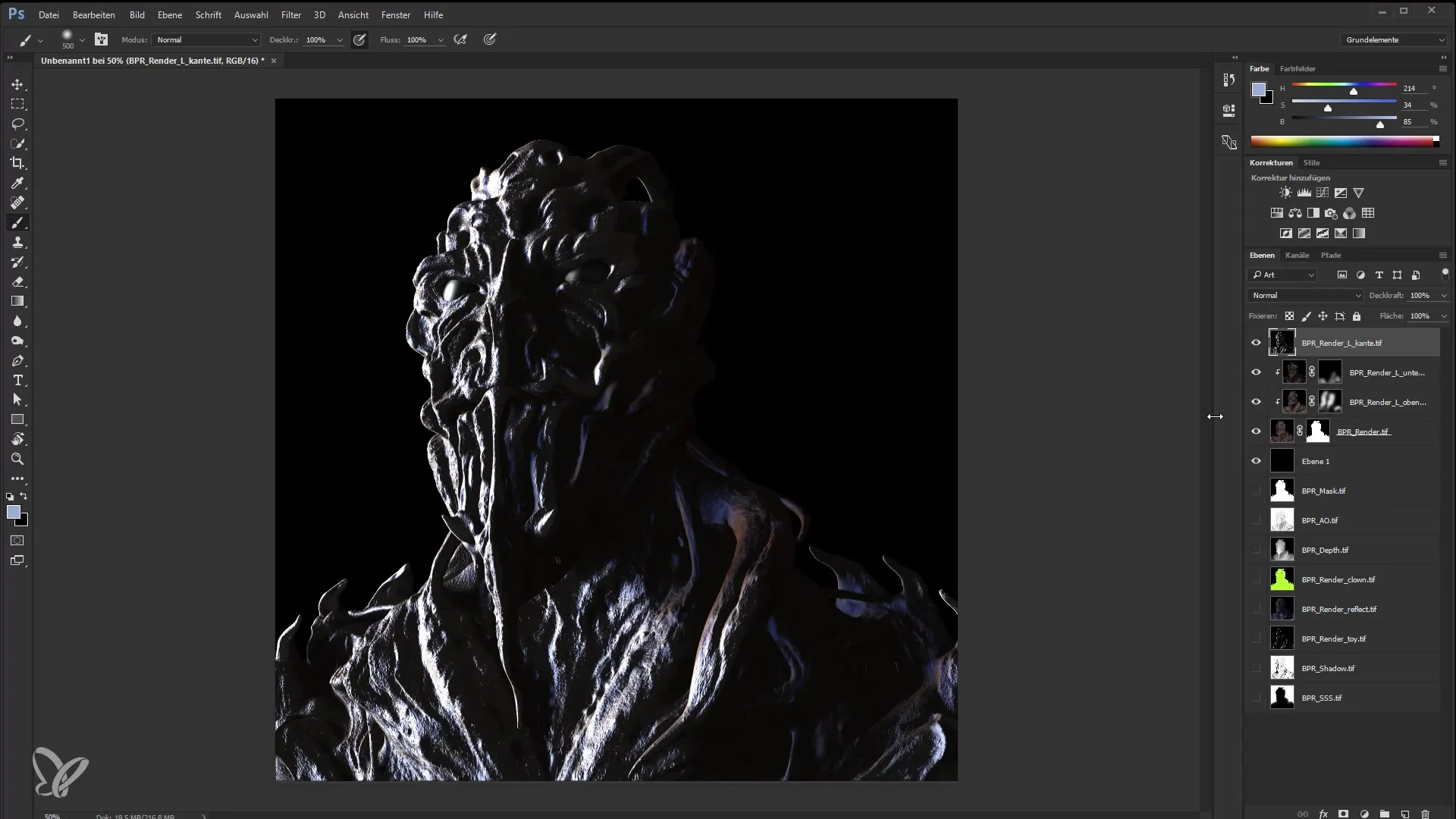 Rendering metodes Photoshop programmā ZBrush iesācējiem