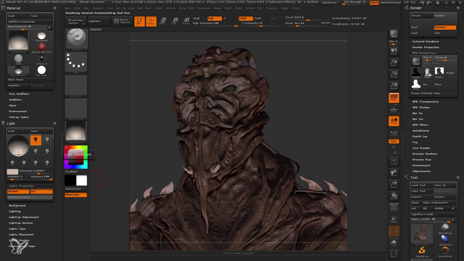 Teknik rendering di Photoshop untuk pemula ZBrush