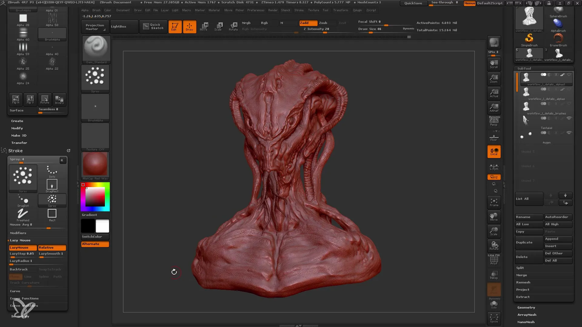 ZBrush Alphas: Ikke-destruktivt detaljering for begyndere