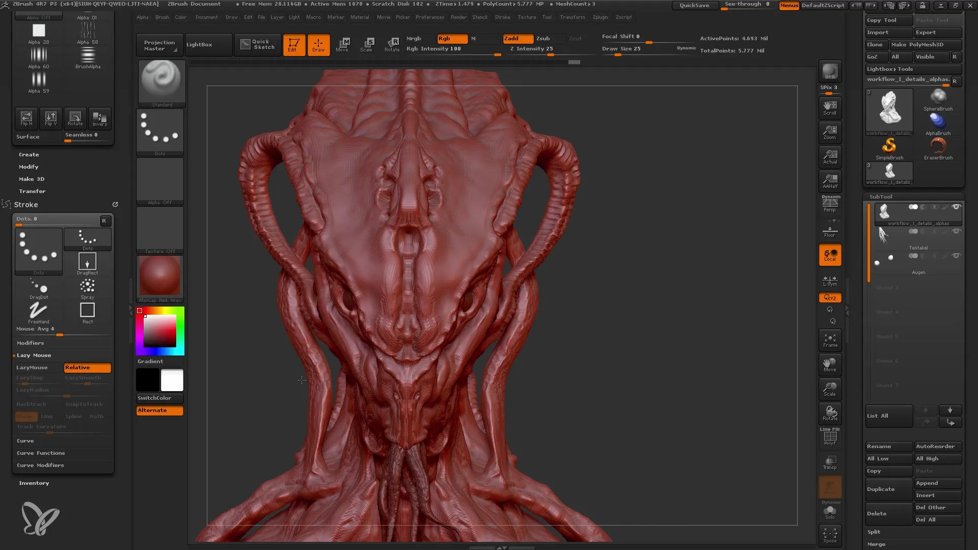 Zbrush Alphas: Ikke-destruktiv detaljering for begyndere