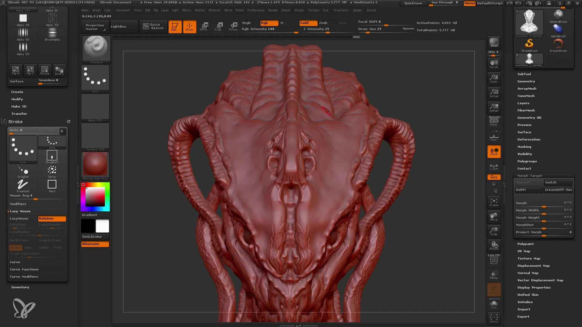 ZBrush Alphas: Ikke-destruktiv detaljering for begyndere