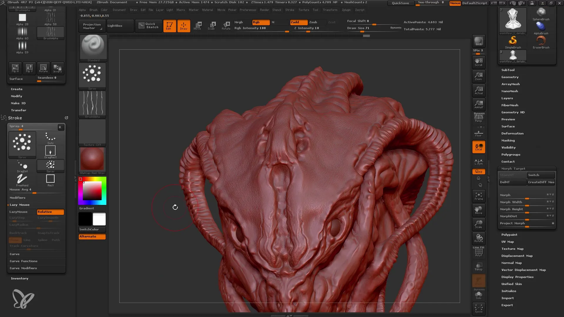 ZBrush alfat: Ei-eheellinen yksityiskohtainen aloittelijoille