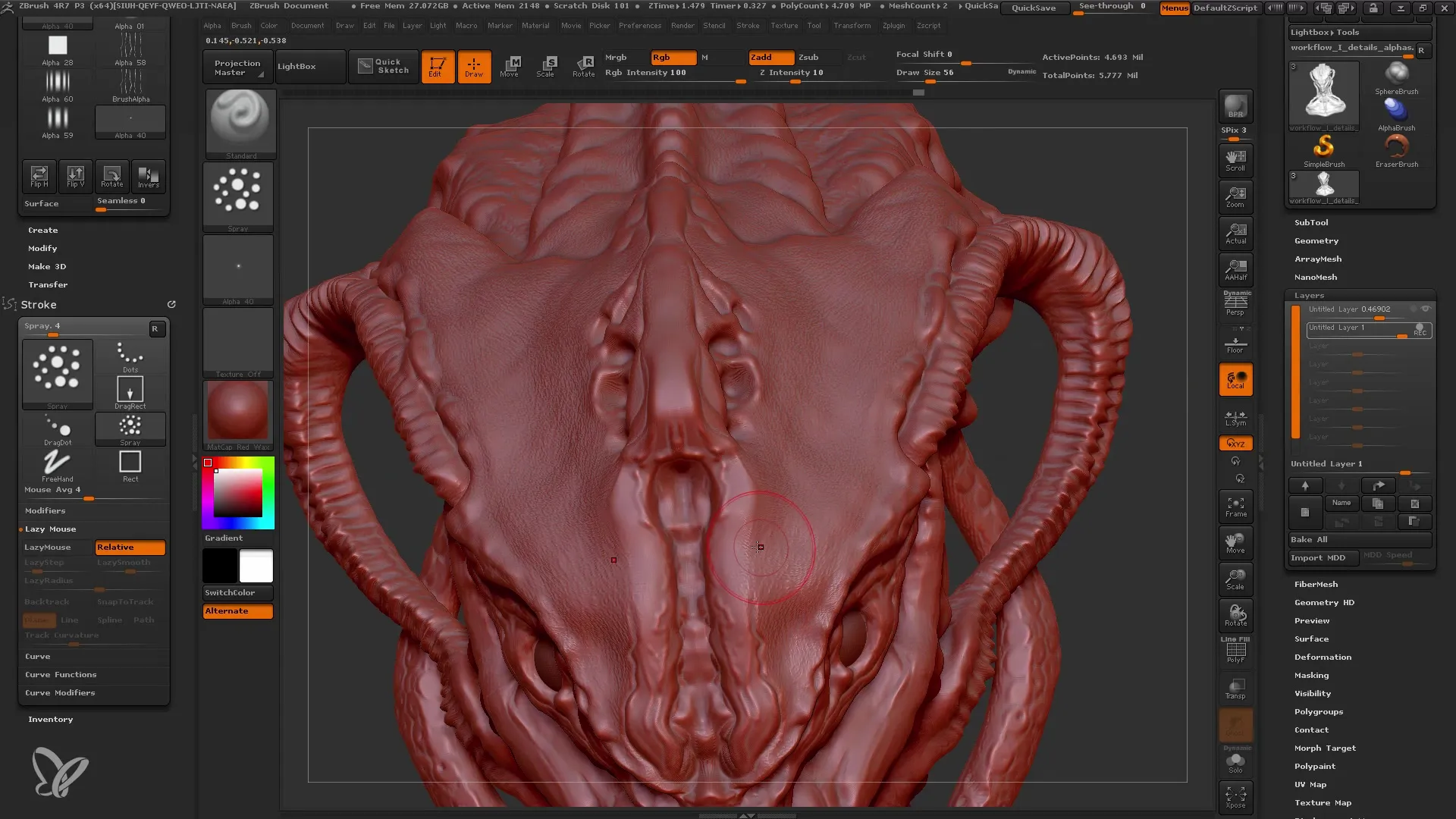 ZBrush alfad: Ei-tuhoava yksityiskohtien lisääminen aloittelijoille