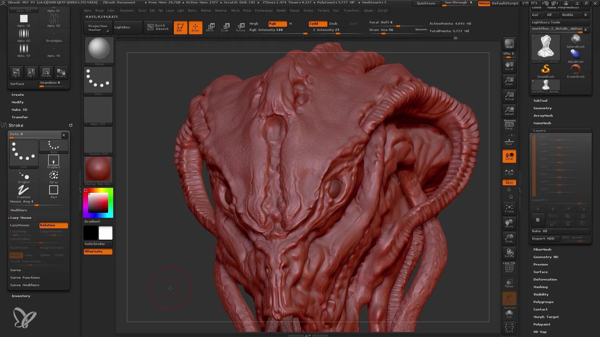 ZBrush Alphas: Ikke-destruktiv detaljering for begyndere