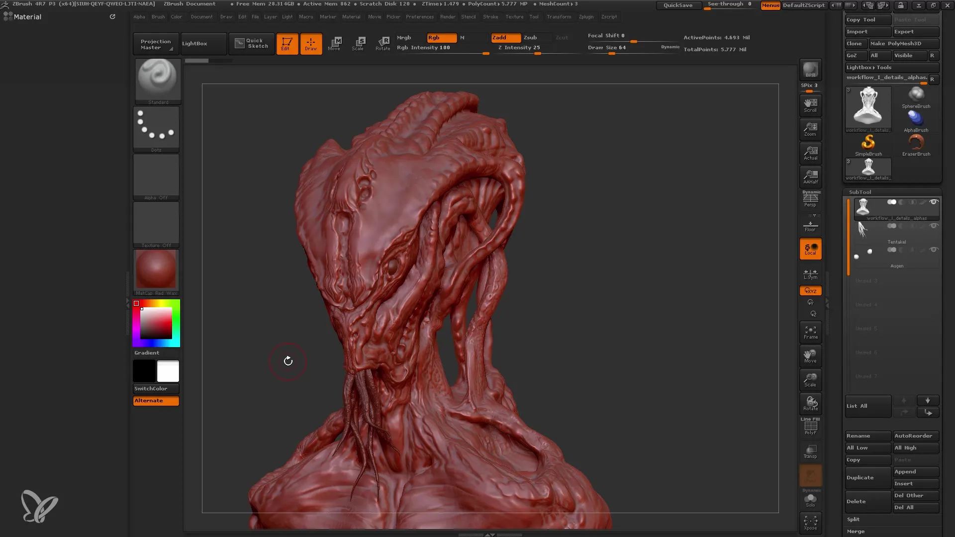 Alfy ZBrush: Niedestrukcyjne detale dla początkujących