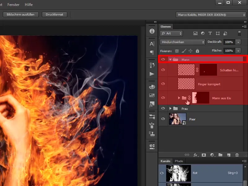 Photoshop-Composing - Api dan Es - Bagian 11 - Kabut Es dan Penyesuaian Warna