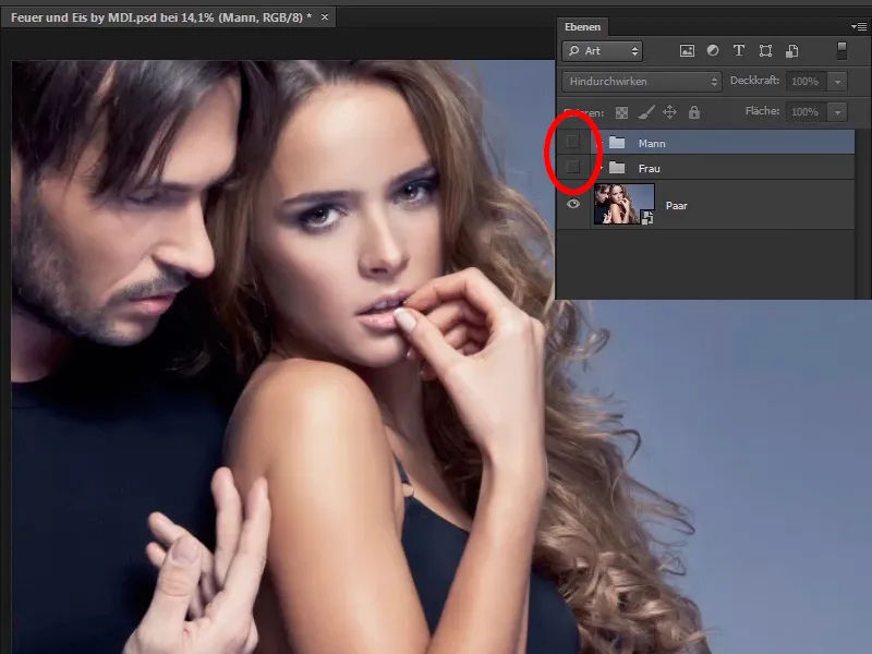 Photoshop-Composing - Api dan Es - Bagian 11 - Kabut Es dan Penyesuaian Warna