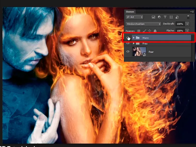 Photoshop-Composing - Api dan Es - Bagian 11 - Kabut Es dan Penyesuaian Warna