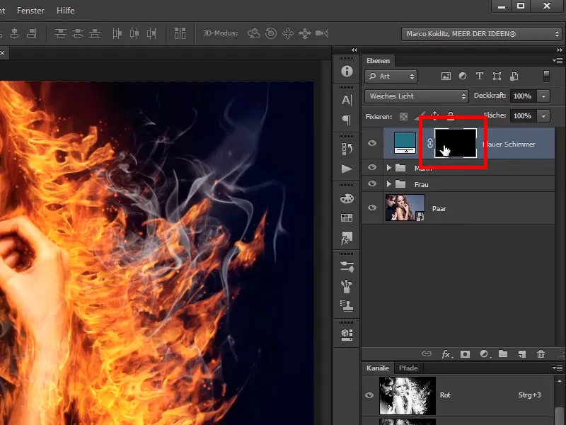 Photoshop-Composing - Api dan Es - Bagian 11 - Kabut Es yang Dingin dan Penyesuaian Warna