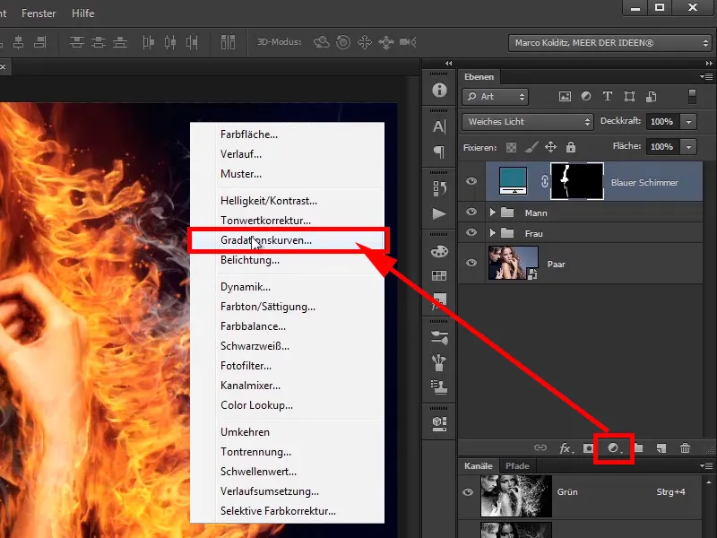 Fotografi komposisi Photoshop - Api dan Es - Bagian 11 - Kabut Es dan Penyesuaian Warna