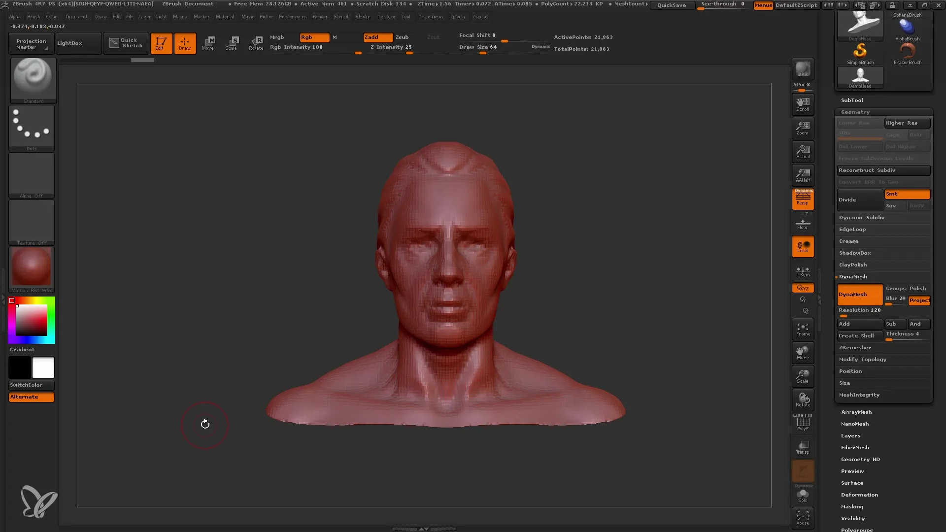 ZBrush Dynamesh za začetnike: začetniški delovni postopek