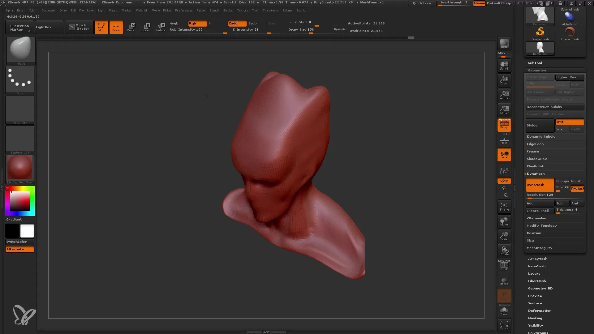 ZBrush Dynamesh algajatele: algajate töövoog