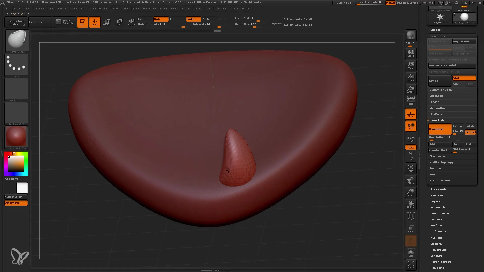 Gambaran singkat tentang kuas penting di ZBrush untuk pemula